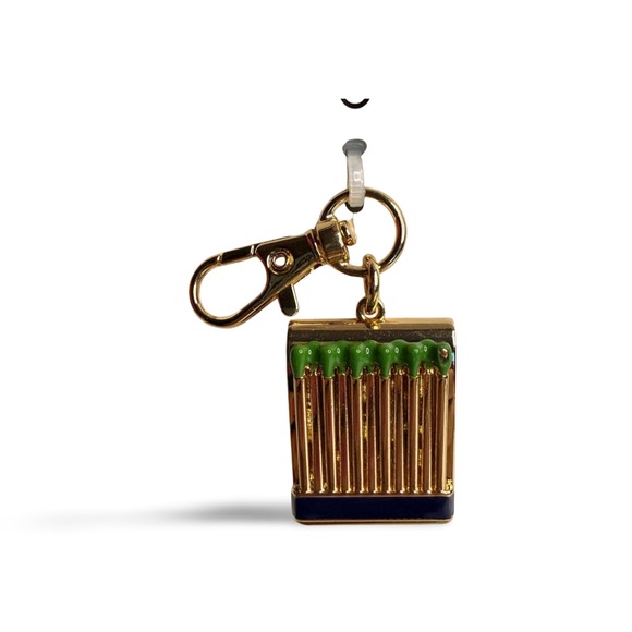Kate Spade NY x Target Matchbook Bag Charm Gold Enamel Keychain Limited Edition - Picture 3 of 5